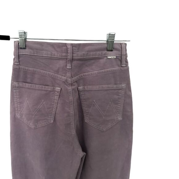 Mother Lavender High Waisted Tunnel Vision Sneak Corduroy Jeans Size 24 Straight - Picture 4 of 14